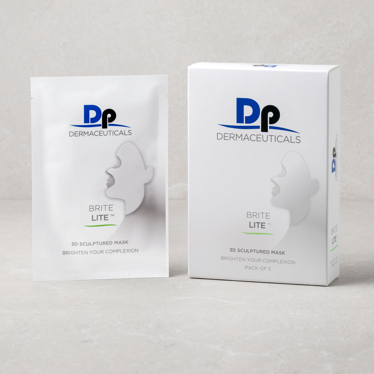 Dp Dermaceuticals Brite Lite 3D Sculptured Mask 5pk