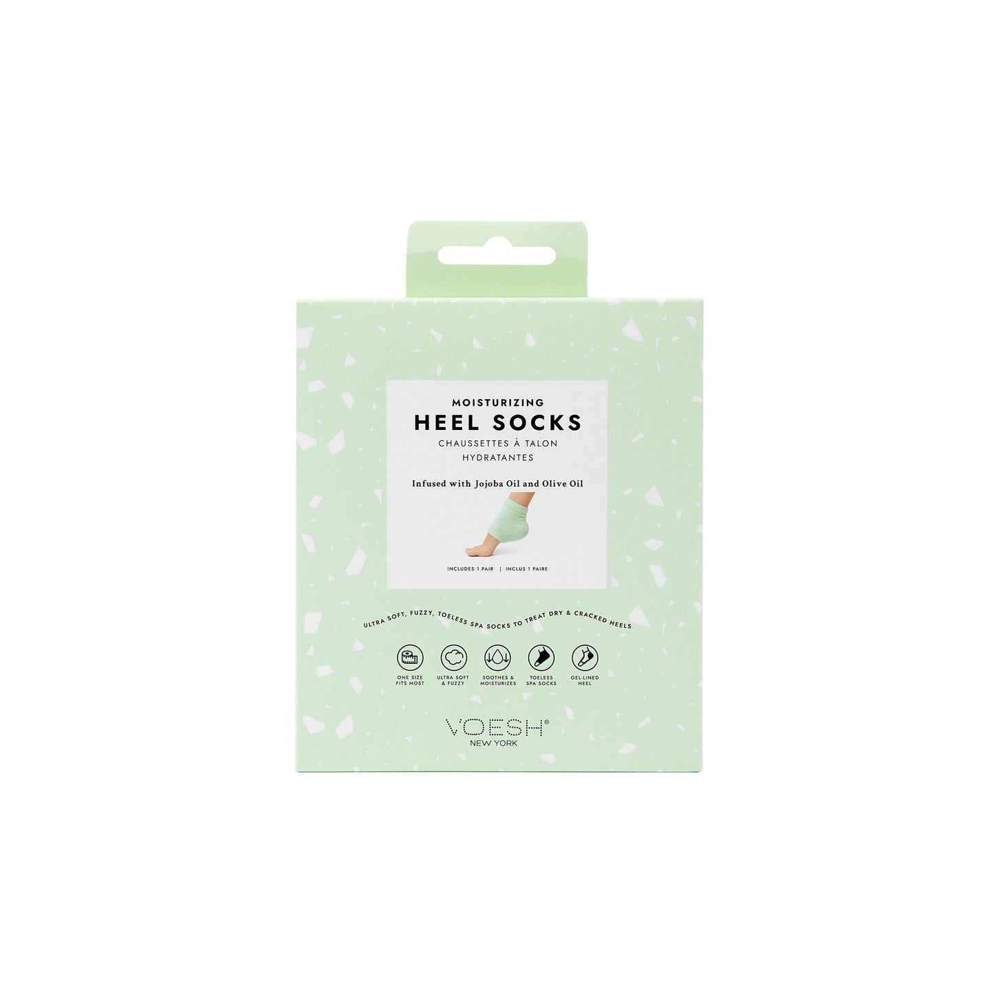 VOESH Moisturizing Heel Socks - Mint